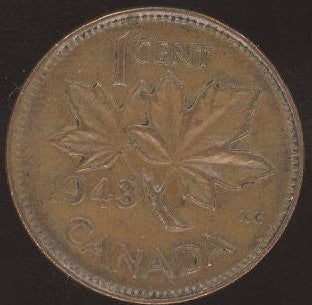 1943 Canadian Cent - VG/Fine