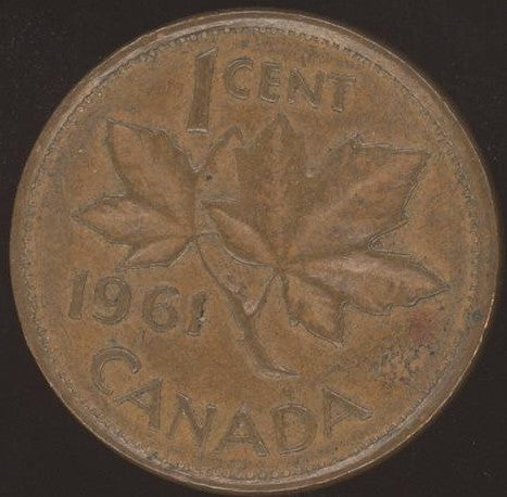 1961 Canadian Cent - VG/Fine