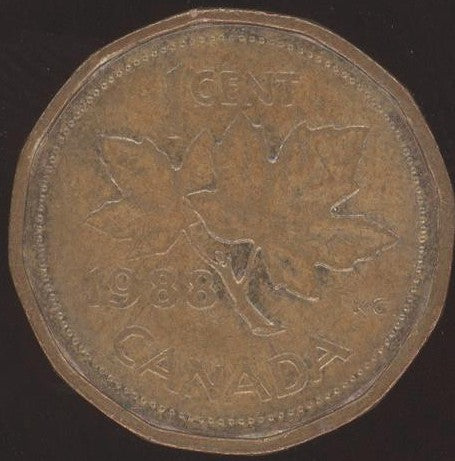 1988 Canadian Cent - VF or Better