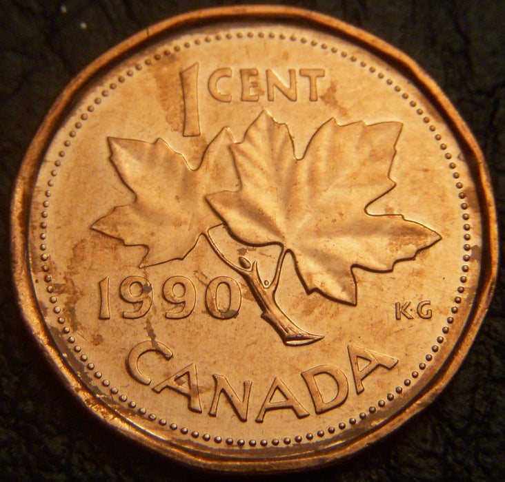 1990 Canadian Cent - VF or Better