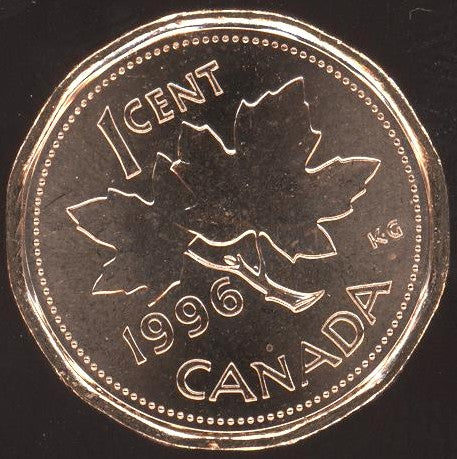 1996 Canadian Cent - VF to AU