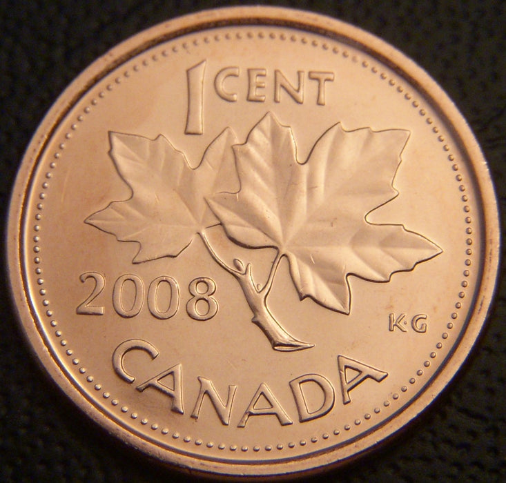 2008 Canadian Cent - Magnetic Very Fine to AU