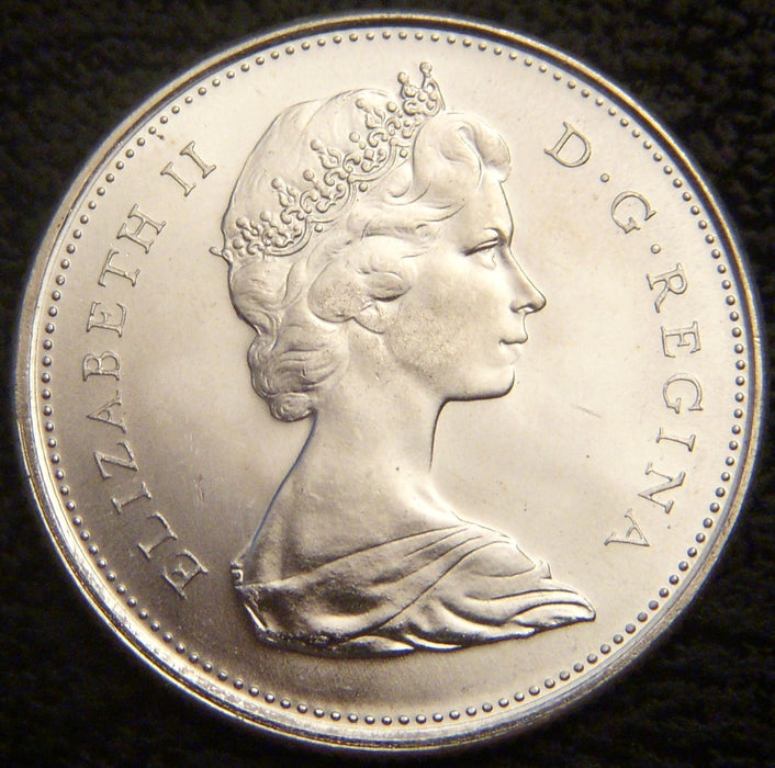 1967 Canadian Quarter - EF/AU.