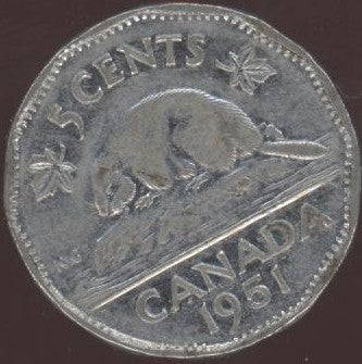 1951 Canadian Nickel - Fine to EF