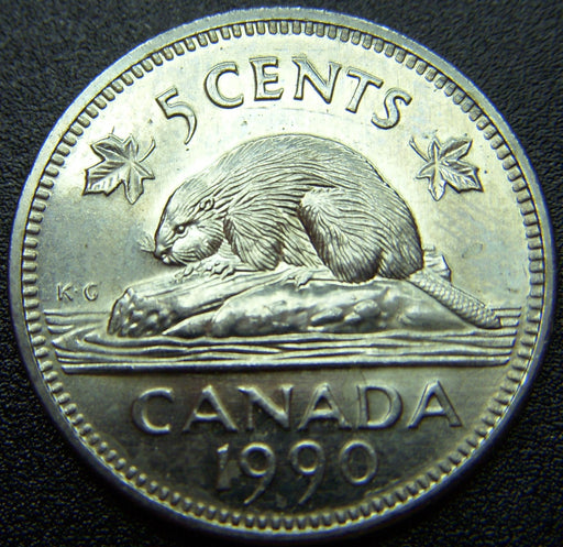 1990 Canadian Nickel - VF to AU