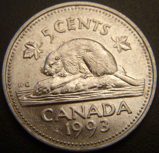 1993 Canadian Nickel - VF to AU