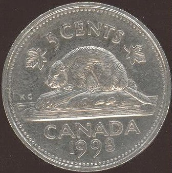 1998 Canadian Nickel - VF to AU