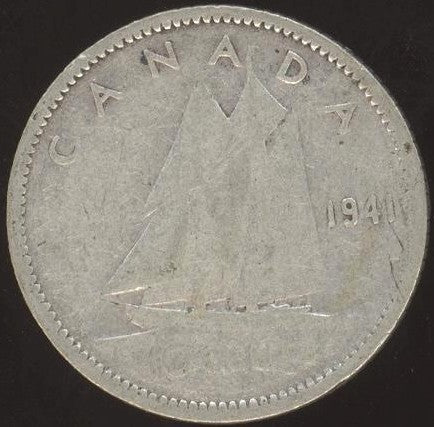1941 Canadian Ten Cent -  VG/Fine +