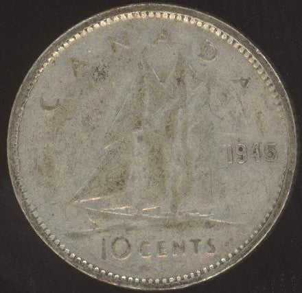 1945 Canadian Ten Cent -  VG/Fine +