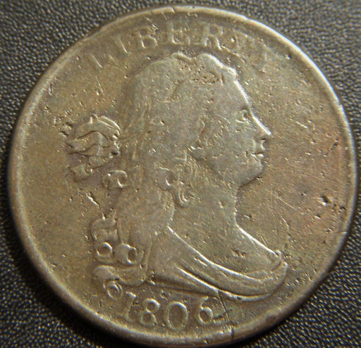 1806 Half Cent - Small 6 No Stems Net Fine