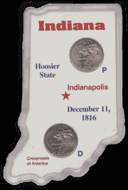 Indiana State Quarter Display