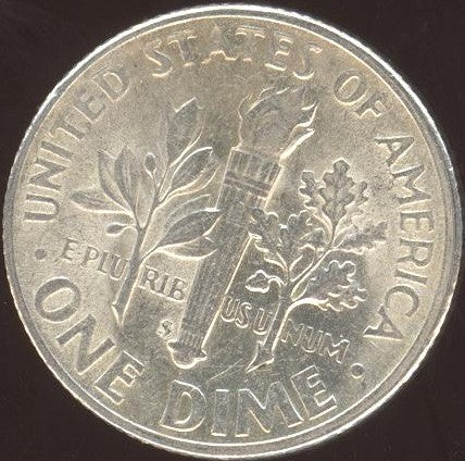 1953-S Roosevelt Dime  VF to AU