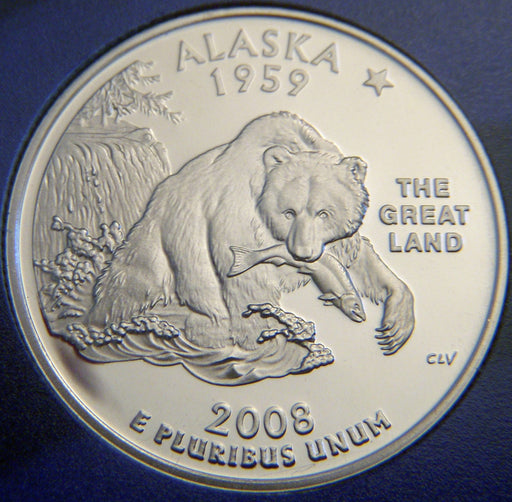 2008-S Alaska Quarter - Clad Poof