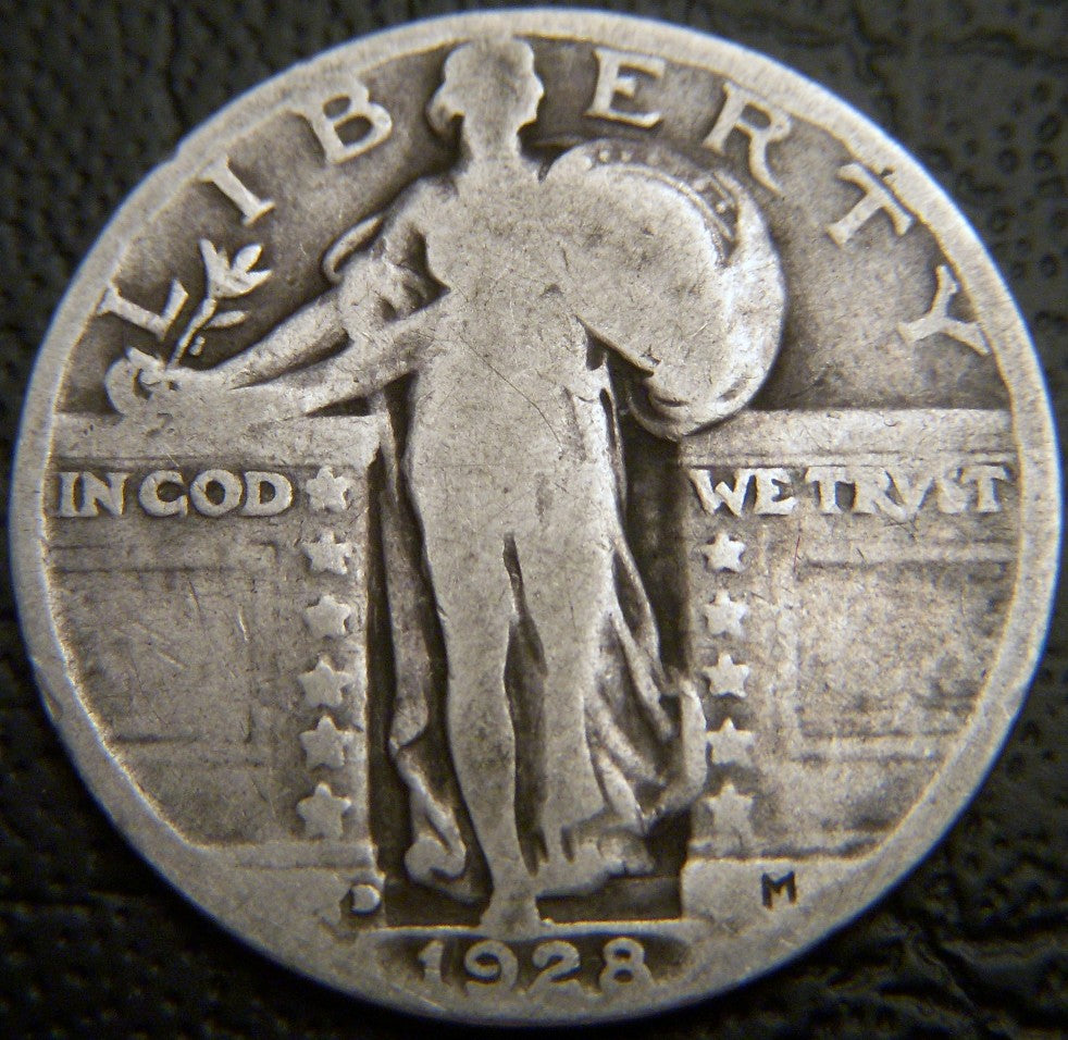 1928-D Standing Quarter -  Good/VG